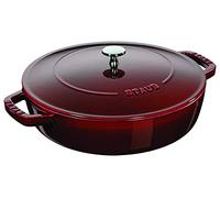 STAUB Sauteuse Chistera en Fonte, Ø 28 cm, 3,7 L, Grenadine