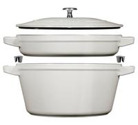 Staub Set de casseroles, 2 pcs | rond | fonte | truffe blanche
