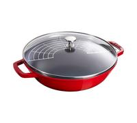 Staub Spécialités 30 cm, Wok avec couvercle en verre, Cerise