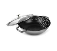 STAUB Wok avec couvercle en verre Ø30 cm 4.4 L Gris