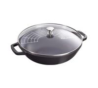 STAUB Wok avec couvercle en verre Ø30 cm 4.4 L Noir