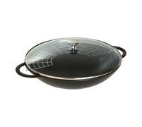 STAUB Wok avec couvercle en verre Ø37 cm 5.7 L Noir