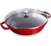 Staub Wok rond rouge cerise 30 cm Fonte rouge