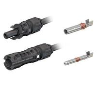 Staubli Ensemble de connecteurs MC4 EVO2 // Staubli EC/Multi-Contact MC-PV-KST4-EVO2 (-) et MC-PV-KBT4-EVO2 (+) // Plage de sections de câble 4mm² et 6mm² // Les connecteurs MC4 EVO2 sont compatibles