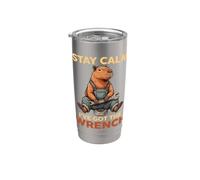 Stay Calm I've Got The Wrench Capybara Mécanicien Humour Gobelet isotherme en acier inoxydable double paroi