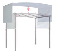 StaZamor Couverture d'ombrage de pergola de Protection Solaire étanche 17x7 Pieds, auvent Remplacement avec 4 Sangles pour terrasse Jardin, extérieur résistant aux UV, Couverture Uniquement, Gri