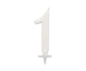 STC - BOUGIE ANNIVERSAIRE GÉANTE BLANCHE - CHIFFRE 1