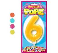 STC - Bougies d'Anniversaire Géantes - Chiffre 6 Orange Orange G