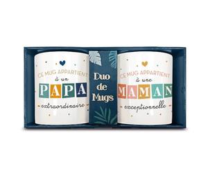STC Coffret duo mugs papa maman
