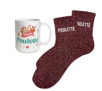 STC Coffret mug chaussettes paillettes poulette