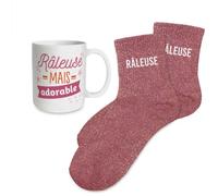 STC Coffret mug chaussettes paillettes raleuse