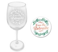 STC Coffret Verre à Vin ET sous-Verre Rond, Retraite