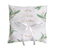 Coussin d'alliances - 18 x 5 x 18 cm - Collection Vive les Mariés