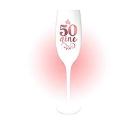 STC Flûte Anniversaire 50 Ans Blanche aux Reflets cuivrés Sobre et élégante.