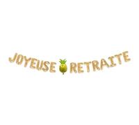 guirlande ballons lettres retraite tropical 3m or - générique cd6725 Jaune G