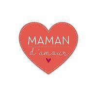 STC Magnet CÉRAMIQUE C UR Maman Amour 9CM Rouge