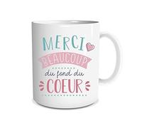 STC, Mug en céramique Merci Beaucoup du Fond du Coeur 9,5x8cm