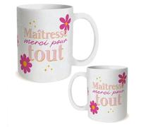 STC Mug Paillettes Maîtresse Merci pour Tout Flower Rose