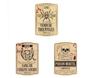STC Pack 6 etiquettes Soda Halloween