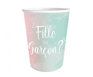 STC Pack 6 gobelets gender reveal