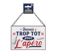 STC Plaque en métal - jamais trop tôt pour l'apéro