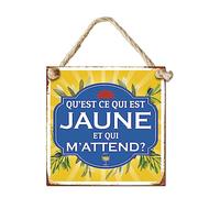 STC Plaque Metal Qu est ce Qui est Jaune