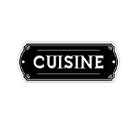 Plaque de porte - Décoration murale - Métal - Noir - Style urbain - Pour cuisine