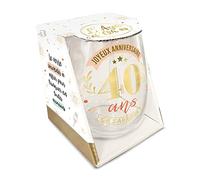 STC Verre Rond Cadeau 40 Ans