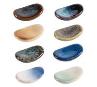 STE-CER Lot de 8 supports en céramique pour baguettes, repose-baguettes, cuillère, couteau et fourchette (multicolore)
