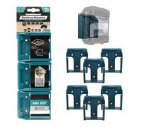 StealthMounts 40V Makita Battery Holder, 6 Pack, Blue, Plastic