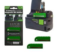 StealthMounts Festool 18v Support d'embouts magnétiques | Organisateur d'embouts de perceuse | Parfait pour les forets et embouts Festool 18v | Maintien ferme | Facile à utiliser (Lot de 2) Verte