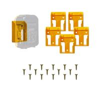 StealthMounts Lot de 5 supports de batterie compatibles avec DeWalt 18 V/20 | Supports de batterie muraux avec vis incluses pour ranger les batteries d'outils électriques dans les ateliers