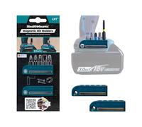 StealthMounts Makita Support d'embouts magnétiques | Organisateur d'embouts de perceuse | Parfait pour les forets et embouts Makita | Maintien ferme | Facile à utiliser (Lot de 2) Bleu