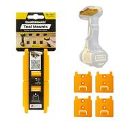 StealthMounts Organiseurs d'outils Jaune pour DeWalt Max + XR + Flexvolt | Support de Rangement sans Fil pour Outils DeWalt Max + XR + Flexvolt | Lot de 4