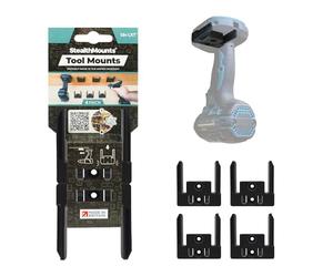 StealthMounts Organiseurs d'Outils pour Makita 18v | Support de Rangement Sans Fil | Lot de 4 | Organisateurs Noir