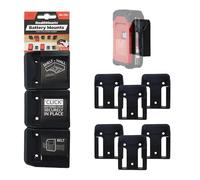 StealthMounts Supports de Batterie pour Einhell 18v | Fixations de Batterie sans Fil pour Outils Einhell 18v | Lot de 6 | Organisateurs de Batterie Noir pour Einhell 18v | Pratique et Durable