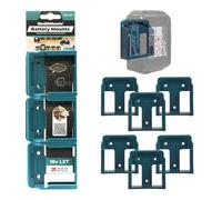 StealthMounts Supports de Batterie pour Makita 18v | Fixations de Batterie sans Fil pour Outils Makita LXT | Lot de 6 | Organisateurs de Batterie Bleu pour Makita LXT 18v | Pratique et Durable