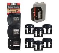 StealthMounts Supports de Batterie pour Metabo 18v CAS | Fixations de Batterie sans Fil pour Outils Metabo 18v CAS | Lot de 6 | Organisateurs de Batterie Noir pour Metabo 18v CAS