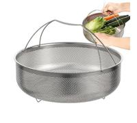 Steamer Insert - 9.69 Inches, Stainless Steel Steamer Basket | Mesh Cooking Basket | Handled Food Steamer Steamer Basket Mesh Kitchen Tool with Handle