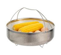 Steamer Insert - 9.69 Inches, Stainless Steel Steamer Basket | Mesh Cooking Basket | Handled Food Steamer Steamer Basket Mesh Kitchen Tool with Handle