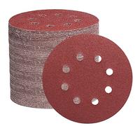 STEBRUAM 105PCS Disque de Ponçage 125mm, Disques a Poncer Papier Abrasifs 8 trous Idéal pour Poncer/Polir pour Ponceuse Excentrique (Grain 40/60/80/150/240/320/600)