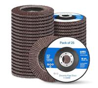 STEBRUAM 25 Pack Disques à lamelles 115mm,Grain 40-240 Disque de ponçage | Zirconium T29 Disques à Rabat de INOX Acier Fer Disques Abrasifs pour Meuleuse