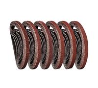 STEBRUAM Bande Abrasive 10 x 330 mm(5 x grain 40/60/80/120/180/240 chacun) pour Ponceuses à Bande (30 pièces)