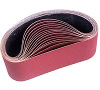 STEBRUAM Bande Abrasive 100 x 610 mm, Bandes Abrasives Mixte (3x grains 80/120/150/240/400) pour Ponceuses à Bande（15 pièces ）