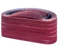STEBRUAM Bande Abrasive 13 x 457 mm,Ensemble de Bandes Abrasives(10 x grain 40/60/80/120/180/240 chacun) pour Ponceuses à Bande, compatible avec Black&Decker Power Lime (60 pièces)