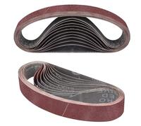 STEBRUAM Bande Abrasive 30 x 533 mm,10PCS 60 grain Ensemble de Bandes Abrasives