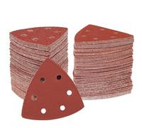 STEBRUAM Triangl Poncag, Triangle de Poncage 70 Triangles Abrasifs Autoagrippants 6 trous grain 180 Lot de papier a poncer triangle abrasif triangulaire pour ponceuse triangle