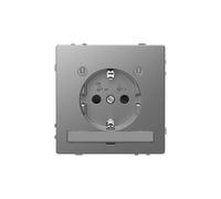 Merten MEG2304-6036 Prise avec module d'éclairage LED D-Life acier inoxydable laqué