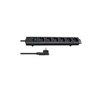 Brennenstuhl Comfort-Line Plus Bloc Multiprise 4 Prises Avec Fiche Plate, Interrupteur, Câble de 2 M Et Intervalles Extra Larges, Noir, 1153300100