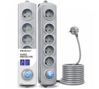 Multiprise parasurtenseur 5 prises - Gris